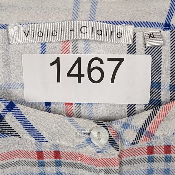 Violet + Claire* Women's Long Sleeve Button Down Curved Hem Blouse~ Size XL - Picture 5 of 11